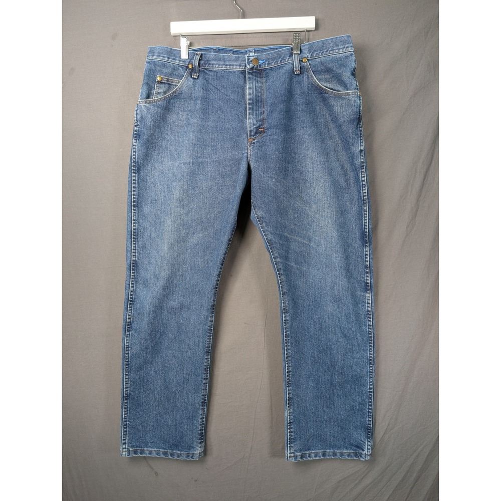 Wrangler Five Star Premium Denim Regular Fit Mens Blue Jeans 40x30 Medium Wash